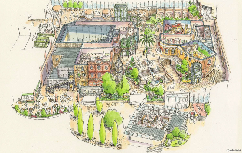Illustration for article titled Los primeros bocetos del parque temático de Studio Ghibli parecen sacados de un cuento de hadas